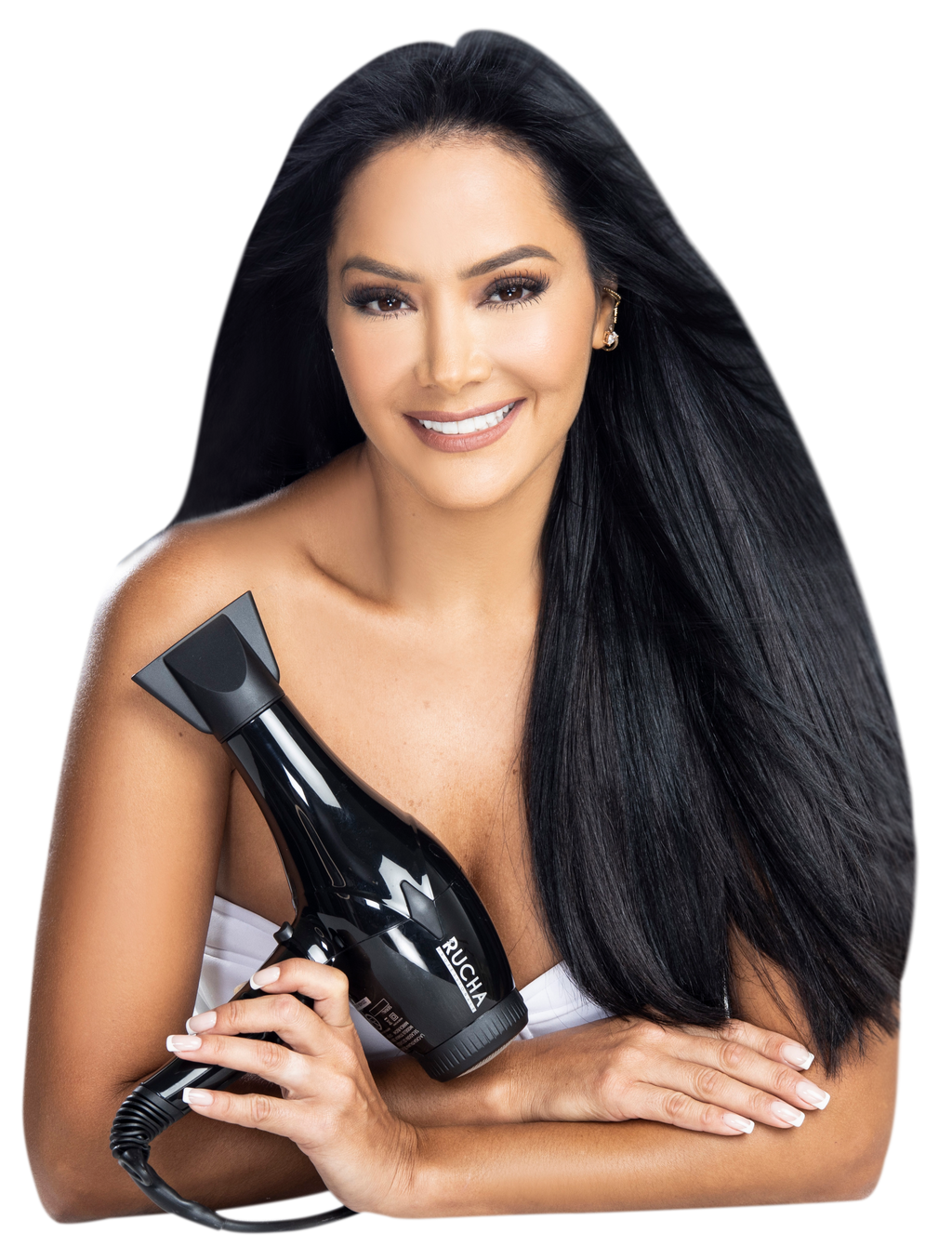 SECADOR RUCHA HURACAN 25.000 IONIC NEGRO BRILLANTE Y ROSE GOLD RUCHA