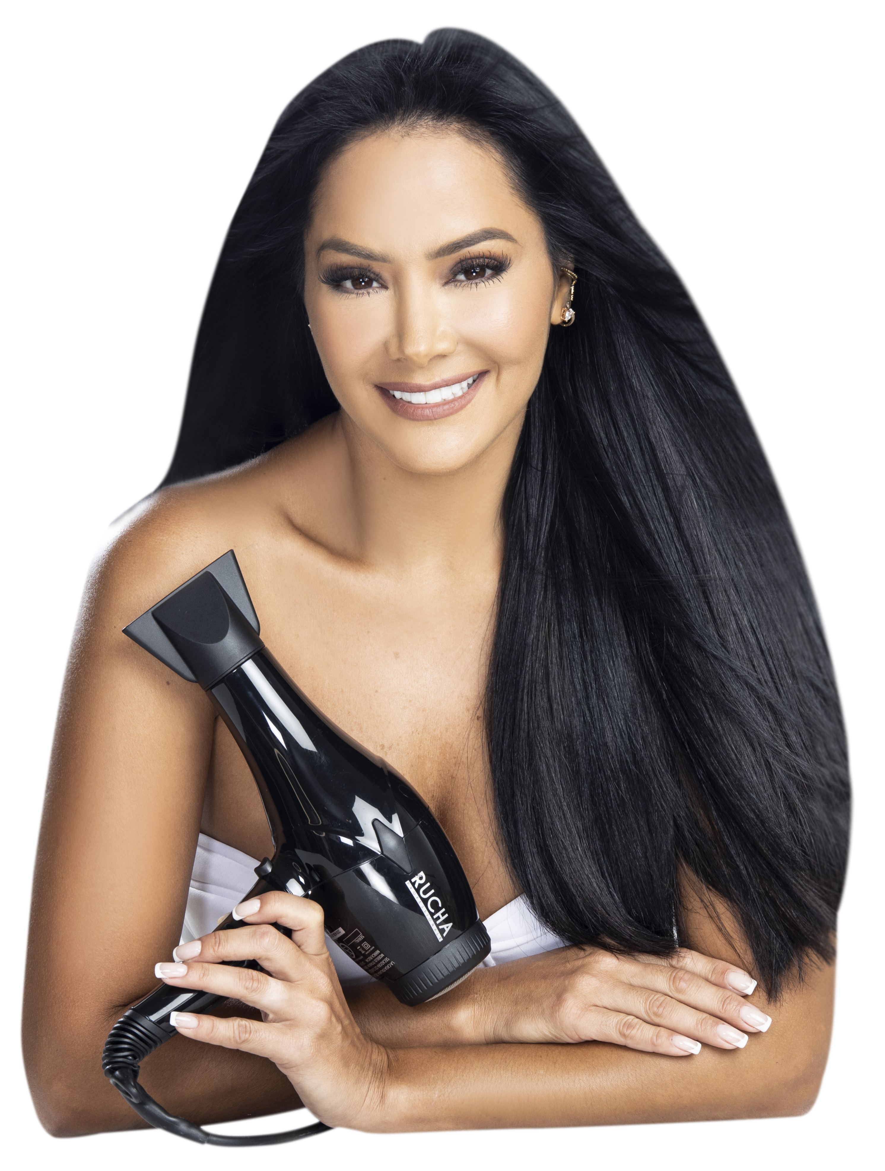 SECADOR RUCHA HURACAN 25.000 IONIC NEGRO BRILLANTE Y ROSE GOLD RUCHA