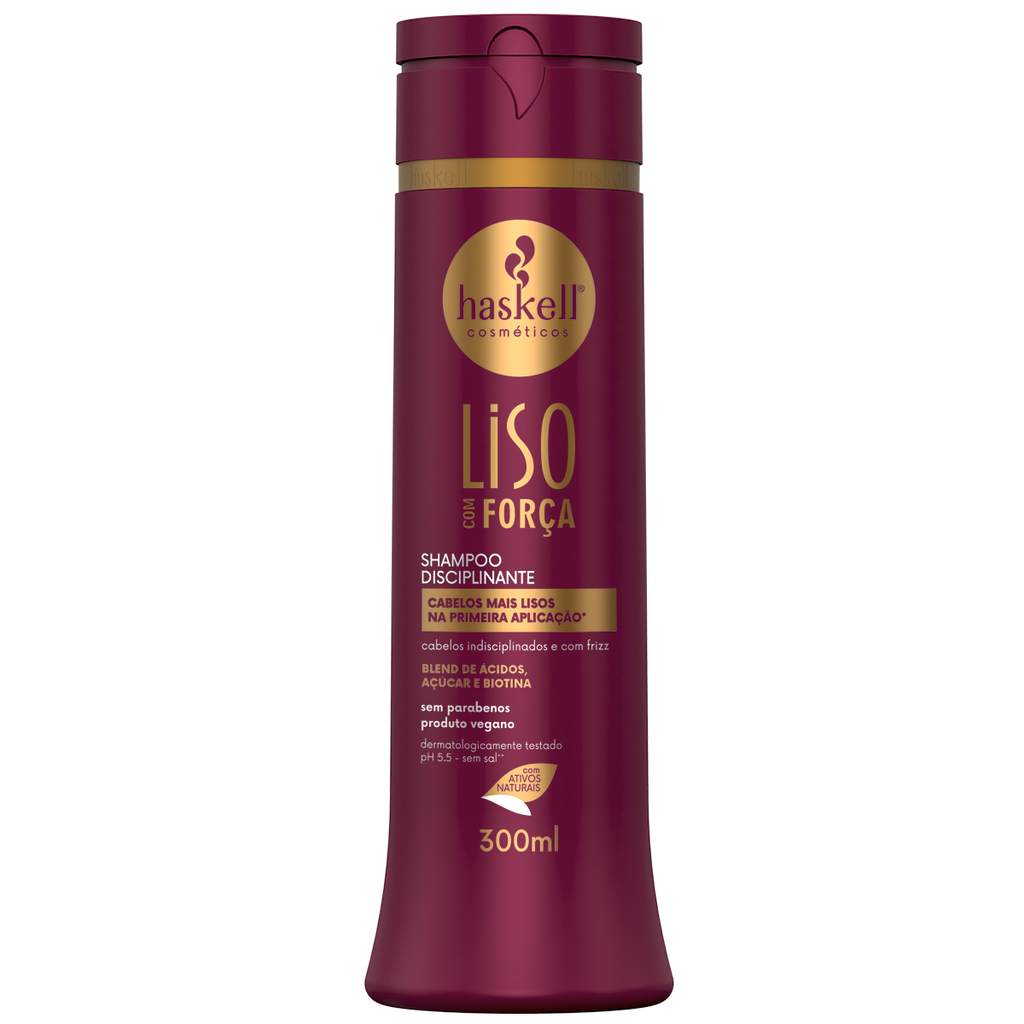 SHAMPOO LISO COM FORCA 300ML HASKELL