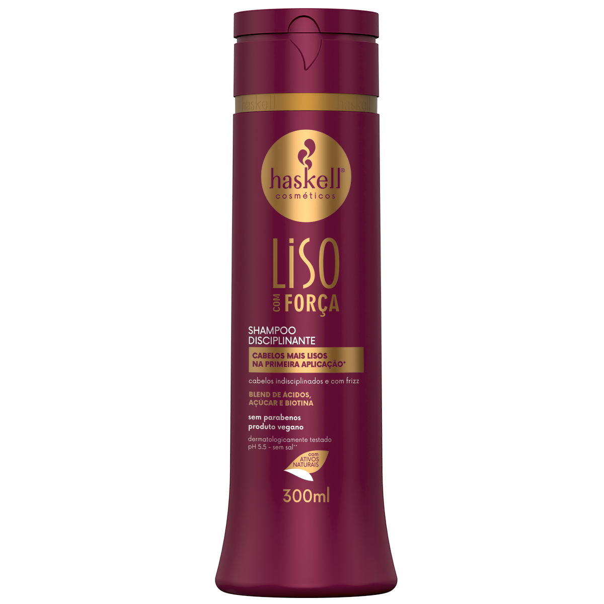 SHAMPOO LISO COM FORCA 300ML HASKELL