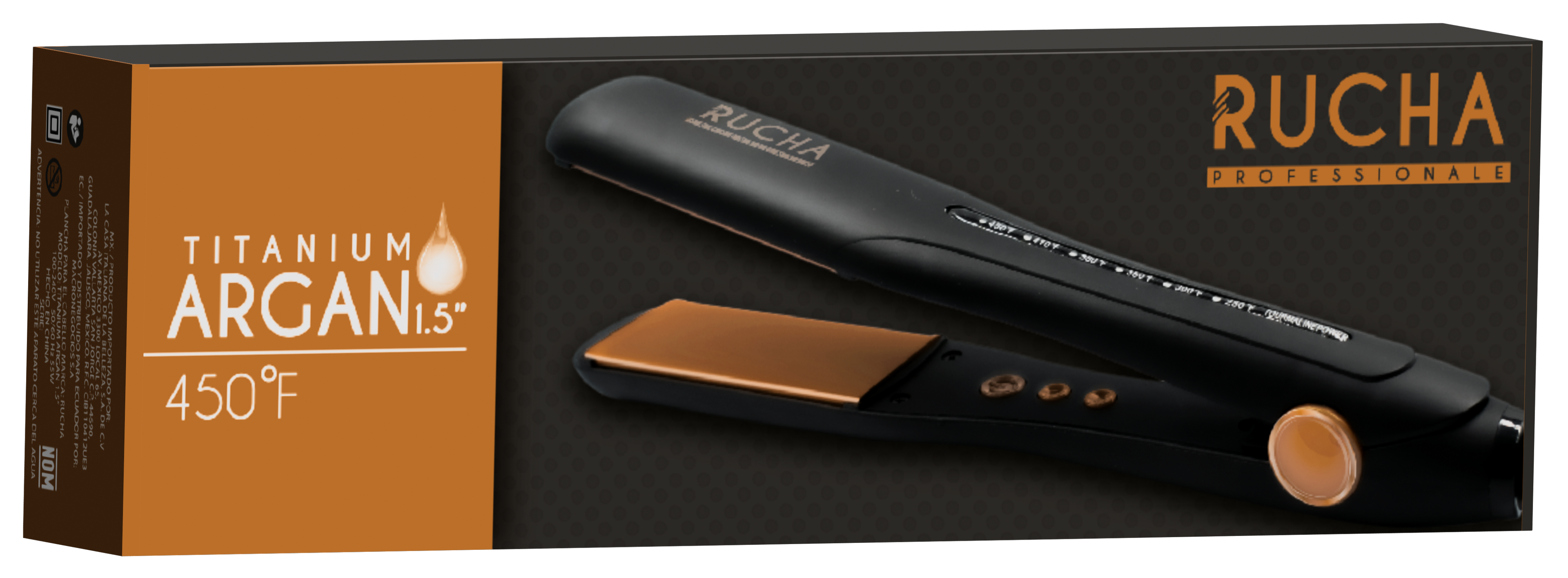 PLANCHA PARA CABELLO TITANIUM ARGAN 1,5" RUCHA